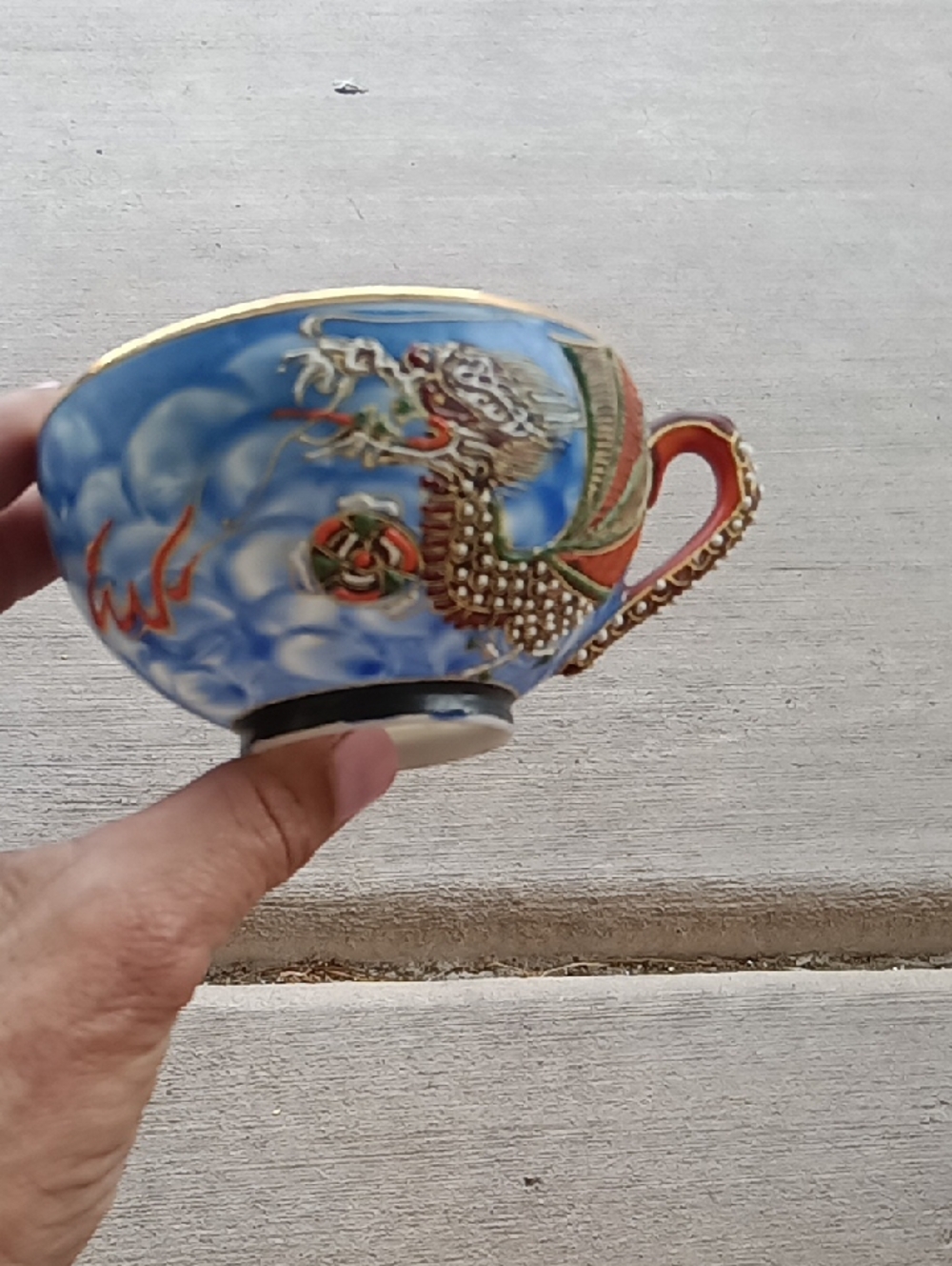 Blue Dragon Decorative Porcelain Cup - Unbranded